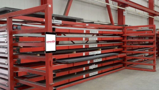 Upmoviom magazijnsysteem voor platen