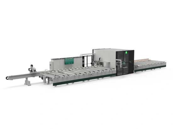 FOM zaag- en bewerkingslijn voor aluminium profielen LMX 2